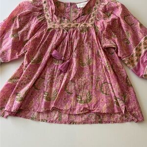 Cleobella Pink and Green Womens Blouse